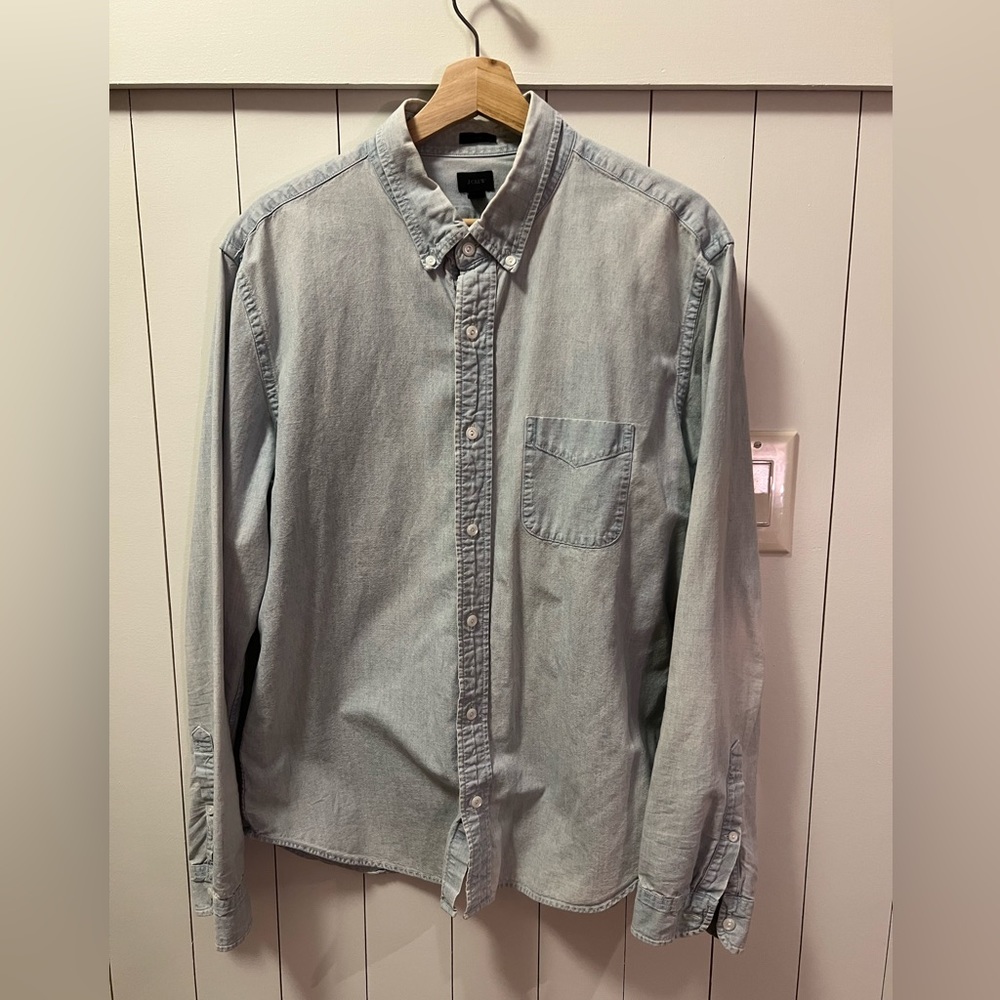 J.crew Washed Denim Chambray
